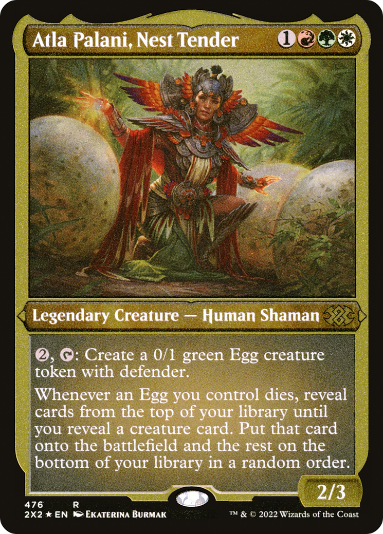 Atla Palani, Nest Tender (2X2-476) - Double Masters 2022 Etched Foil - Premium MTG Single from Wizards of the Coast - Just $6.85! Shop now at Game Crave Tournament Store