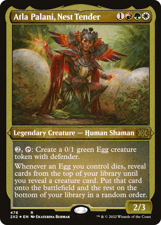Atla Palani, Nest Tender (2X2-476) - Double Masters 2022 Etched Foil - Premium MTG Single from Wizards of the Coast - Just $6.85! Shop now at Game Crave Tournament Store