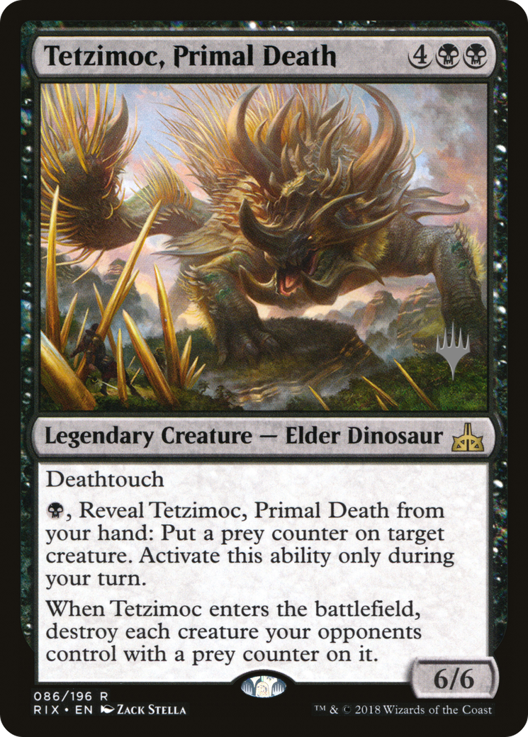 Tetzimoc, Primal Death (PRIX-86P) - Rivals of Ixalan Promos - Premium MTG Single from Wizards of the Coast - Just $1.17! Shop now at Game Crave Tournament Store
