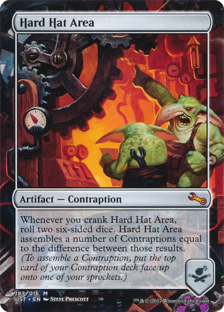 Hard Hat Area (UST-187) - Unstable (Borderless) - Premium MTG Single from Wizards of the Coast - Just $0.08! Shop now at Game Crave Tournament Store