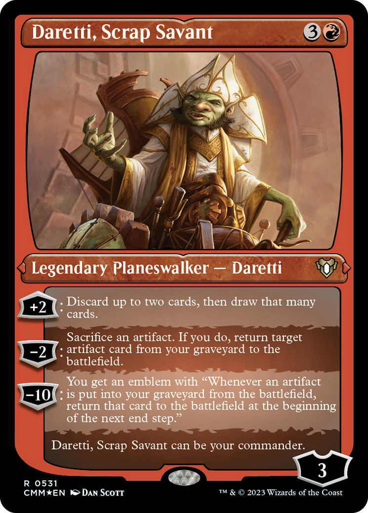 Daretti, Scrap Savant (CMM-531) - Commander Masters Etched Foil - Premium MTG Single from Wizards of the Coast - Just $1.38! Shop now at Game Crave Tournament Store