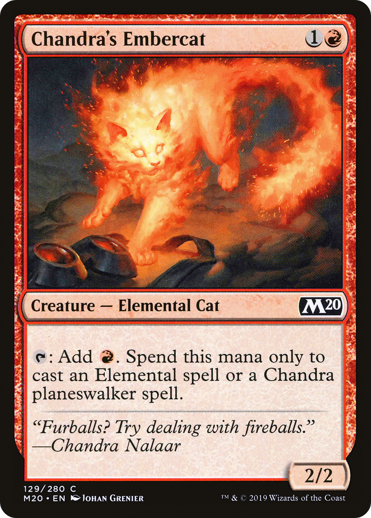 Chandra's Embercat (M20-129) - Core Set 2020 - Premium MTG Single from Wizards of the Coast - Just $0.08! Shop now at Game Crave Tournament Store