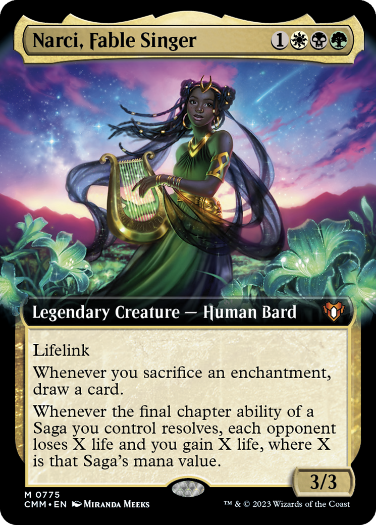 Narci, Fable Singer (CMM-775) - Commander Masters: (Extended Art) - Premium MTG Single from Wizards of the Coast - Just $4.43! Shop now at Game Crave Tournament Store