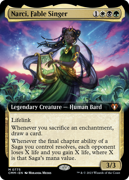 Narci, Fable Singer (CMM-775) - Commander Masters: (Extended Art) - Premium MTG Single from Wizards of the Coast - Just $4.43! Shop now at Game Crave Tournament Store