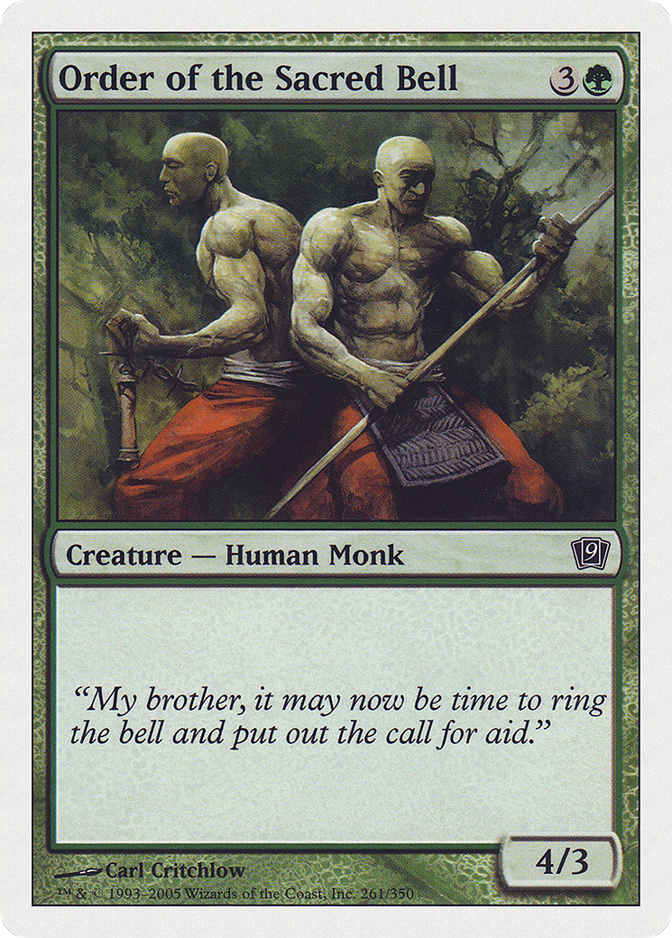 Order of the Sacred Bell (9ED-261) - Ninth Edition - Premium MTG Single from Wizards of the Coast - Just $0.08! Shop now at Game Crave Tournament Store