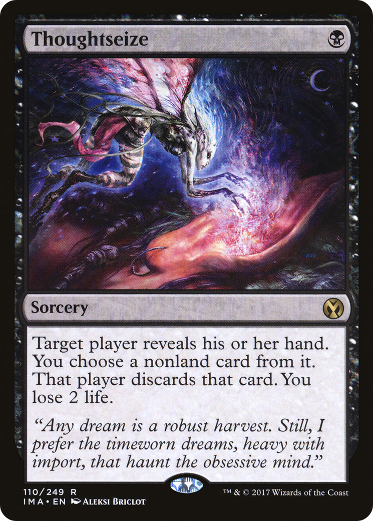 Thoughtseize (IMA-110) - Iconic Masters Foil - Premium MTG Single from Wizards of the Coast - Just $3.56! Shop now at Game Crave Tournament Store