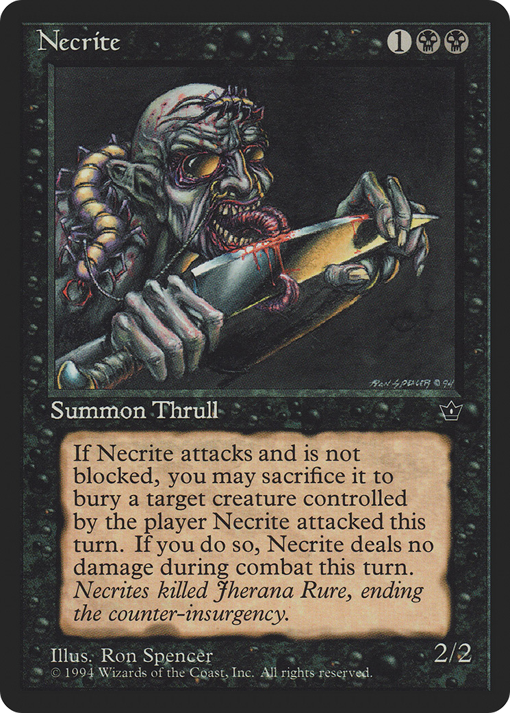 Necrite (FEM-41A) - Fallen Empires - Premium MTG Single from Wizards of the Coast - Just $0.08! Shop now at Game Crave Tournament Store