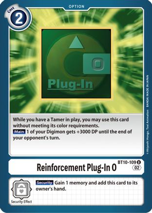 Reinforcement Plug-In 0 (BT10-109) - Xros Encounter - Premium Digimon Single from Bandai - Just $0.08! Shop now at Game Crave Tournament Store