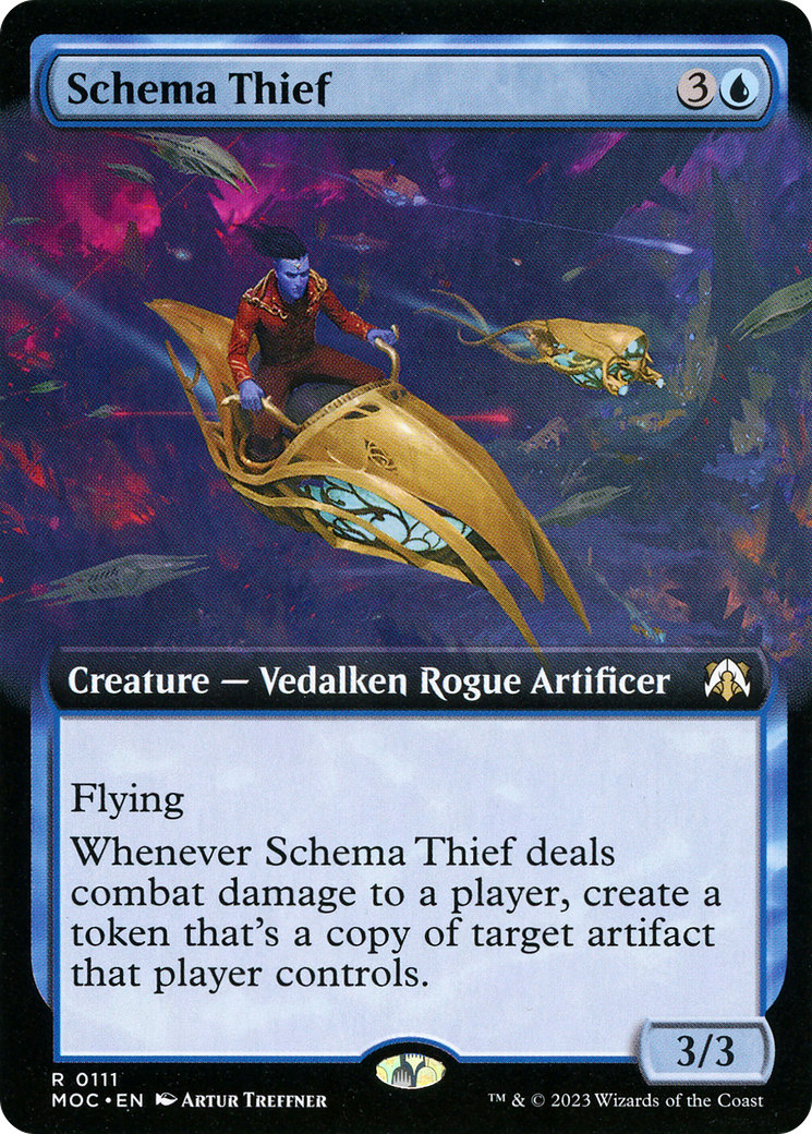 Schema Thief (MOC-111) - March of the Machine Commander: (Extended Art) - Premium MTG Single from Wizards of the Coast - Just $0.11! Shop now at Game Crave Tournament Store
