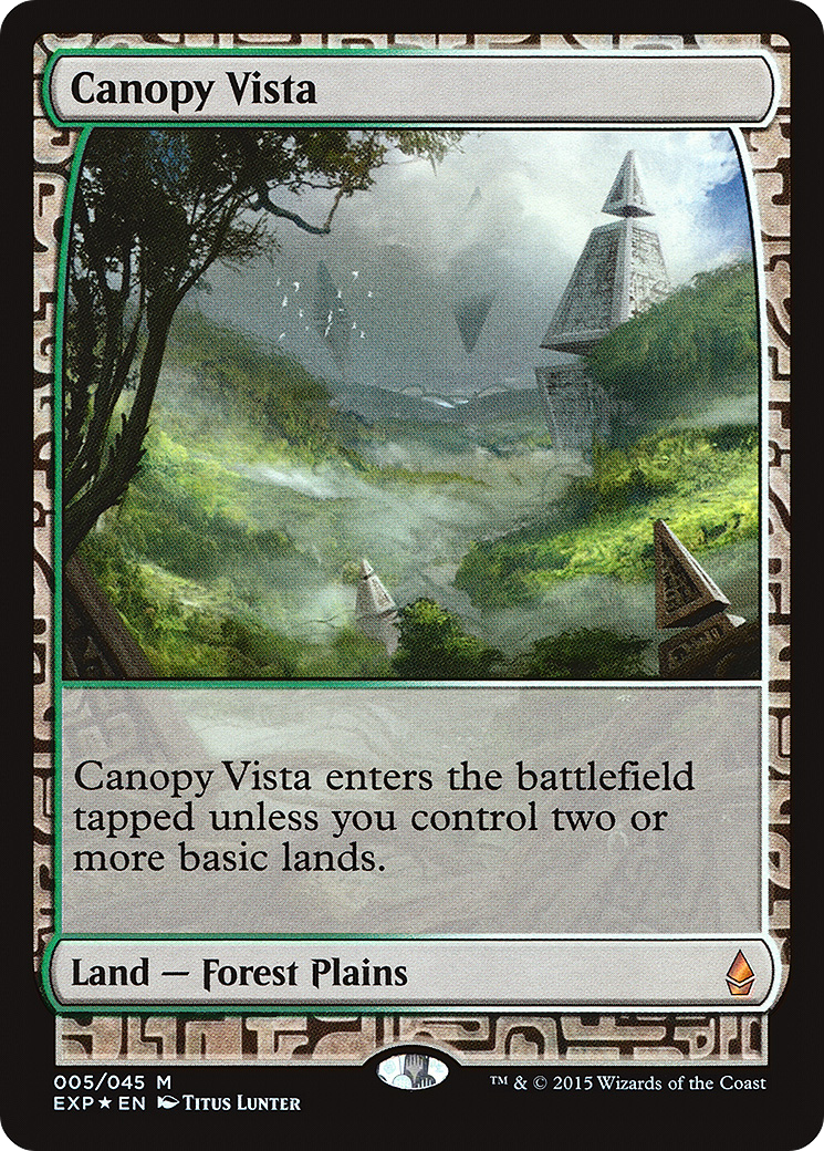 Canopy Vista (EXP-005) - Zendikar Expeditions Foil - Premium MTG Single from Wizards of the Coast - Just $4.75! Shop now at Game Crave Tournament Store