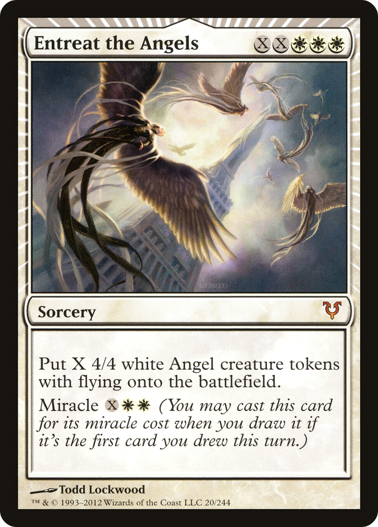 Entreat the Angels (AVR-020) - Avacyn Restored: (miracle) Foil - Premium MTG Single from Wizards of the Coast - Just $2.80! Shop now at Game Crave Tournament Store