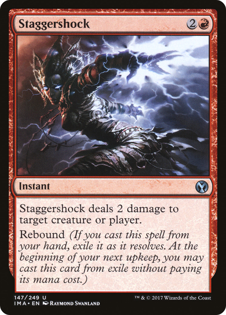 Staggershock (IMA-147) - Iconic Masters Foil - Premium MTG Single from Wizards of the Coast - Just $0.08! Shop now at Game Crave Tournament Store