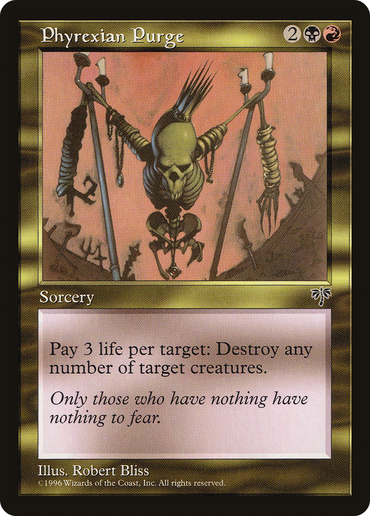 Phyrexian Purge (MIR-273) - Mirage - Premium MTG Single from Wizards of the Coast - Just $0.56! Shop now at Game Crave Tournament Store
