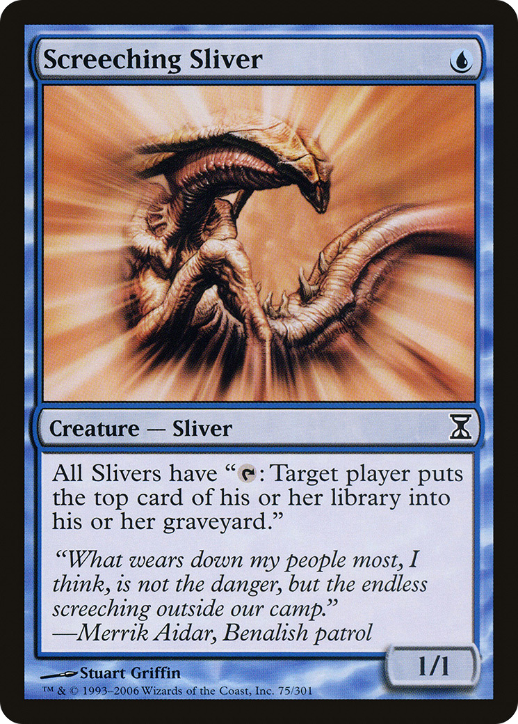 Screeching Sliver (TSP-075) - Time Spiral - Premium MTG Single from Wizards of the Coast - Just $0.08! Shop now at Game Crave Tournament Store