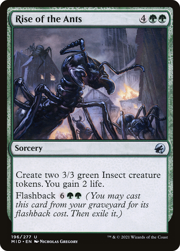Rise of the Ants (MID-196) - Innistrad: Midnight Hunt - Premium MTG Single from Wizards of the Coast - Just $0.08! Shop now at Game Crave Tournament Store