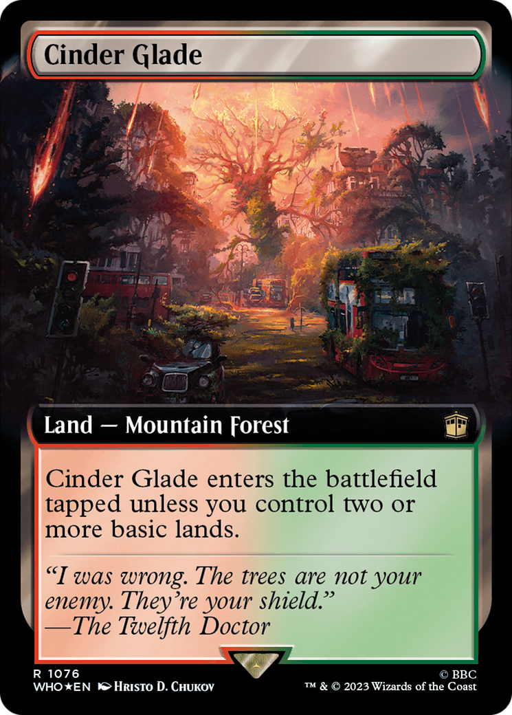 Cinder Glade (WHO-1076) - Doctor Who: (Extended Art) Foil - Premium MTG Single from Wizards of the Coast - Just $2.17! Shop now at Game Crave Tournament Store