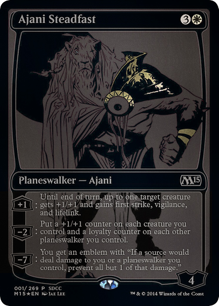 Ajani Steadfast (PS14-001) - San Diego Comic-Con 2014 Foil - Premium MTG Single from Wizards of the Coast - Just $29.34! Shop now at Game Crave Tournament Store