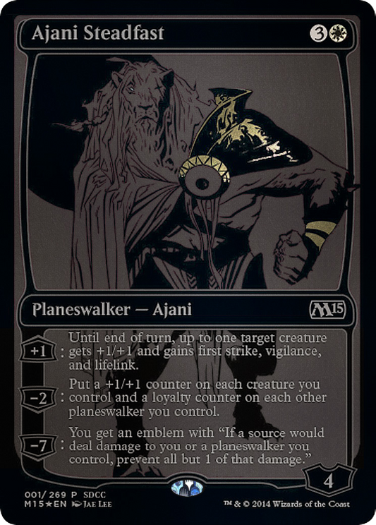 Ajani Steadfast (PS14-001) - San Diego Comic-Con 2014 Foil - Premium MTG Single from Wizards of the Coast - Just $29.34! Shop now at Game Crave Tournament Store
