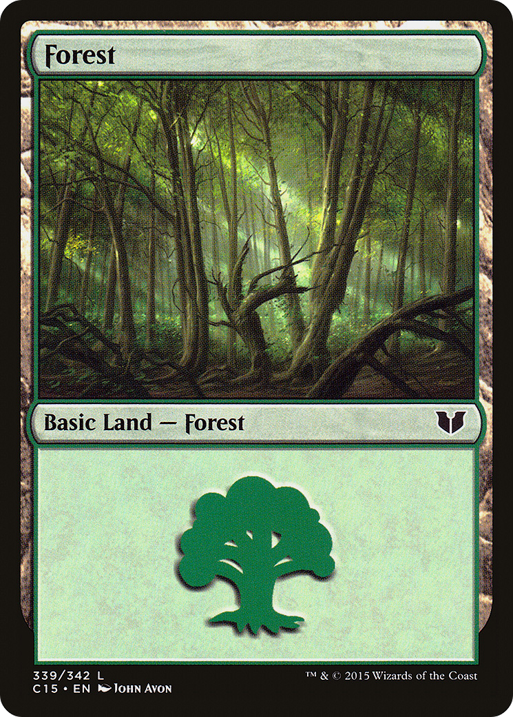 Forest (C15-339) - Commander 2015 - Premium MTG Single from Wizards of the Coast - Just $0.08! Shop now at Game Crave Tournament Store