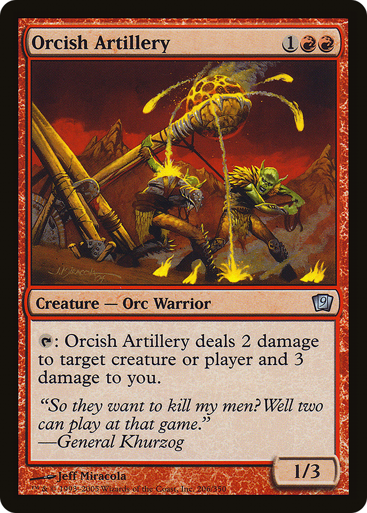Orcish Artillery (9ED-206★) - Ninth Edition Foil - Premium MTG Single from Wizards of the Coast - Just $0.12! Shop now at Game Crave Tournament Store