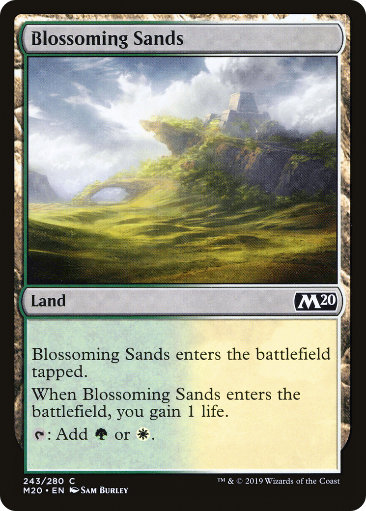 Blossoming Sands (M20-243) - Core Set 2020 Foil - Premium MTG Single from Wizards of the Coast - Just $0.25! Shop now at Game Crave Tournament Store