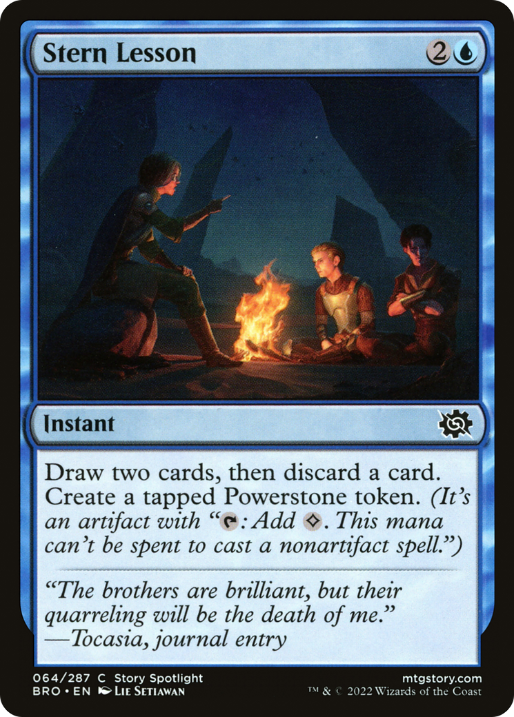 Stern Lesson (BRO-064) - The Brothers' War - Premium MTG Single from Wizards of the Coast - Just $0.08! Shop now at Game Crave Tournament Store