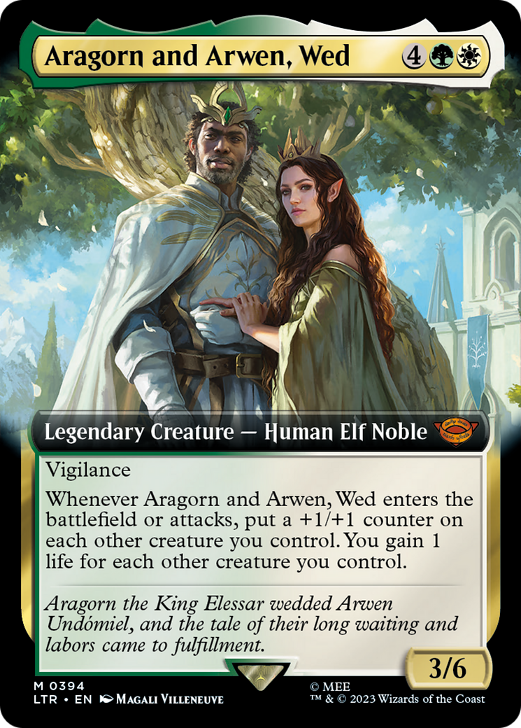 Aragorn and Arwen, Wed (LTR-394) - The Lord of the Rings: Tales of Middle-earth: (Extended Art) - Premium MTG Single from Wizards of the Coast - Just $6.74! Shop now at Game Crave Tournament Store