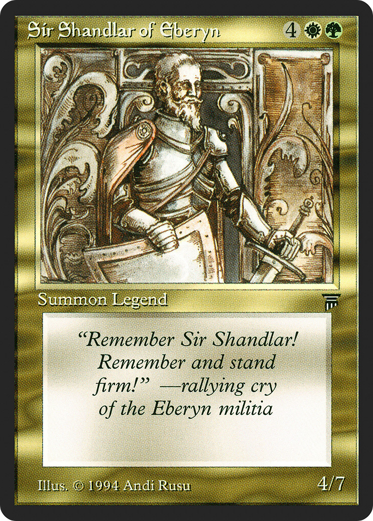 Sir Shandlar of Eberyn (LEG-257) - Legends - Premium MTG Single from Wizards of the Coast - Just $2.06! Shop now at Game Crave Tournament Store