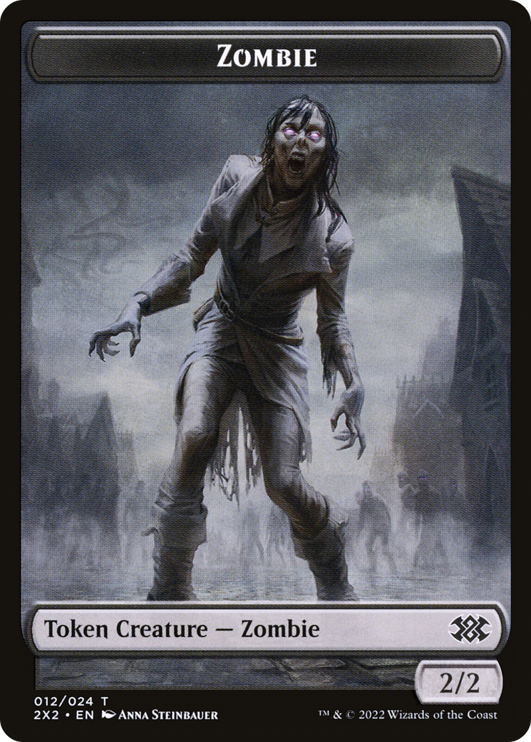 Zombie (T2X2-012) - Double Masters 2022 Tokens - Premium MTG Single from Wizards of the Coast - Just $0! Shop now at Game Crave Tournament Store