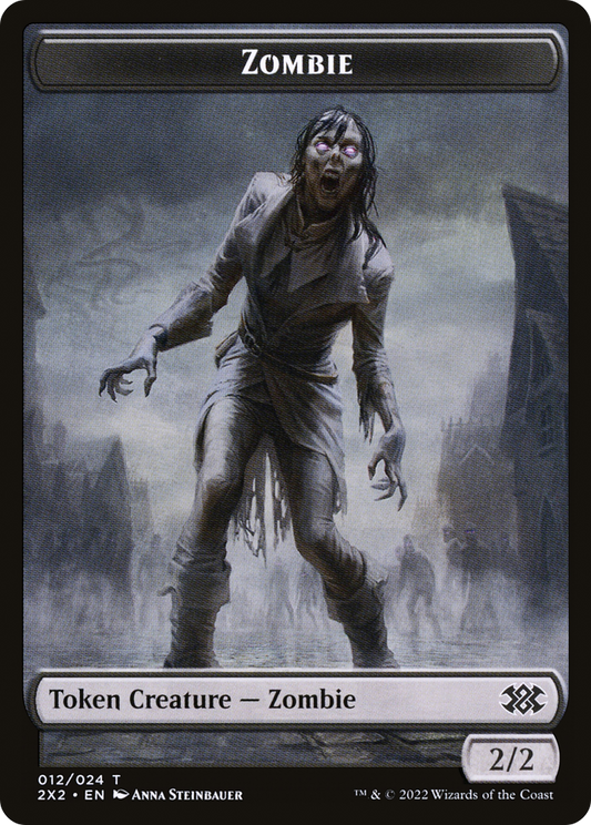 Zombie (T2X2-012) - Double Masters 2022 Tokens - Premium MTG Single from Wizards of the Coast - Just $0! Shop now at Game Crave Tournament Store