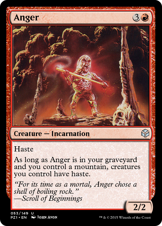Anger (PZ1-053) - Legendary Cube Prize Pack Foil - Premium MTG Single from Wizards of the Coast - Just $0! Shop now at Game Crave Tournament Store
