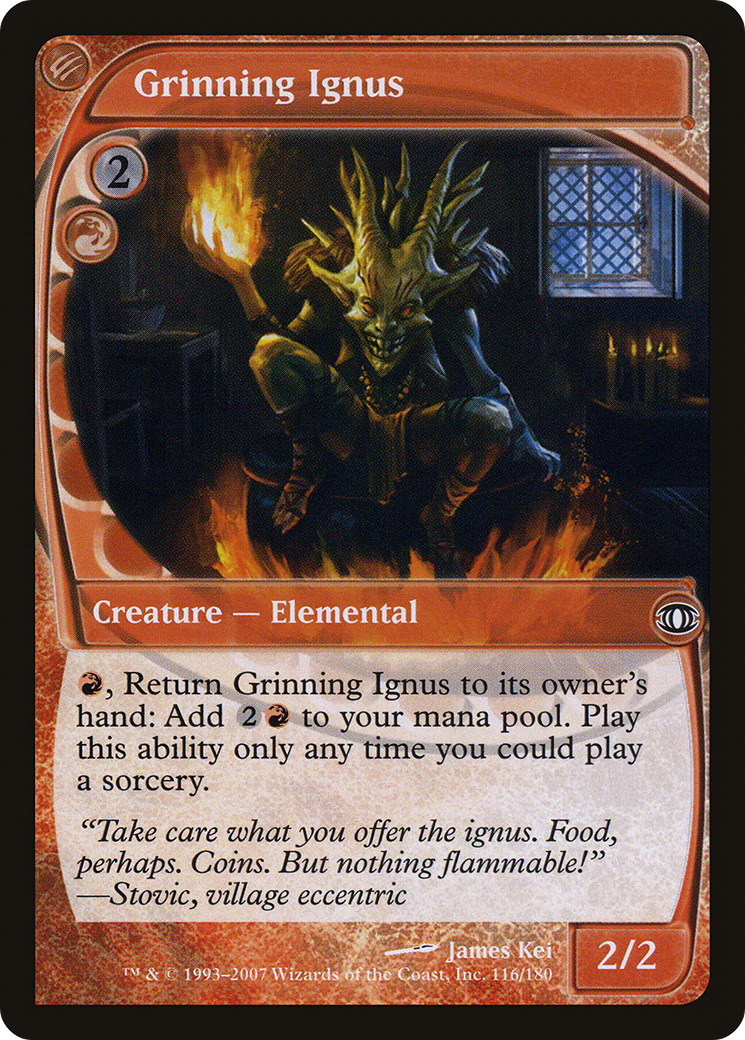 Grinning Ignus (FUT-116) - Future Sight Foil - Premium MTG Single from Wizards of the Coast - Just $9.60! Shop now at Game Crave Tournament Store