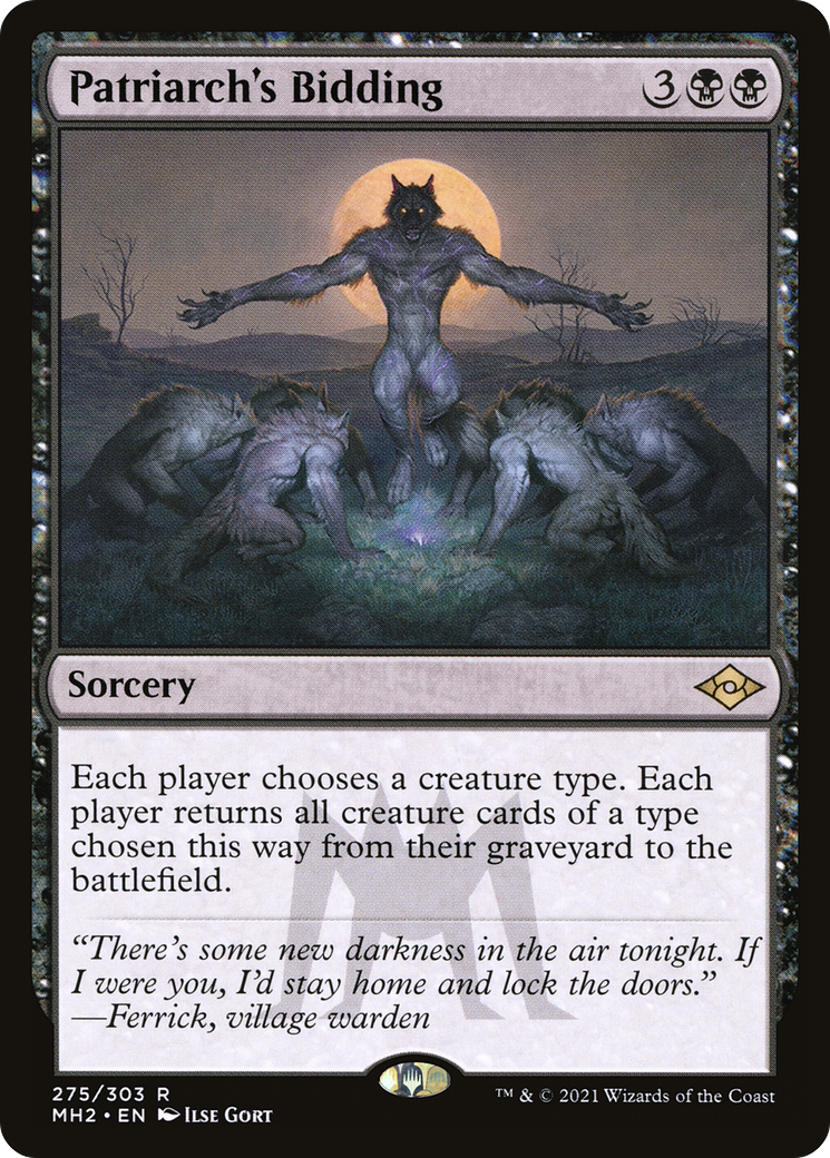 Patriarch's Bidding (MH2-275) - Modern Horizons 2 Etched Foil - Premium MTG Single from Wizards of the Coast - Just $3.73! Shop now at Game Crave Tournament Store