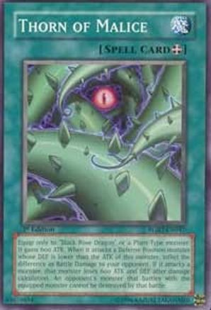 Thorn of Malice (RGBT-EN047) - Raging Battle 1st Edition - Premium Yugioh Single from Konami - Just $0.39! Shop now at Game Crave Tournament Store