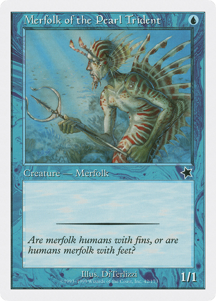 Merfolk of the Pearl Trident (S99-042) - Starter 1999 - Premium MTG Single from Wizards of the Coast - Just $0.08! Shop now at Game Crave Tournament Store