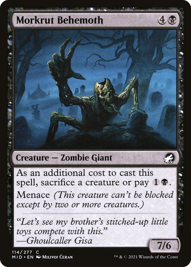 Morkrut Behemoth (MID-114) - Innistrad: Midnight Hunt - Premium MTG Single from Wizards of the Coast - Just $0.08! Shop now at Game Crave Tournament Store