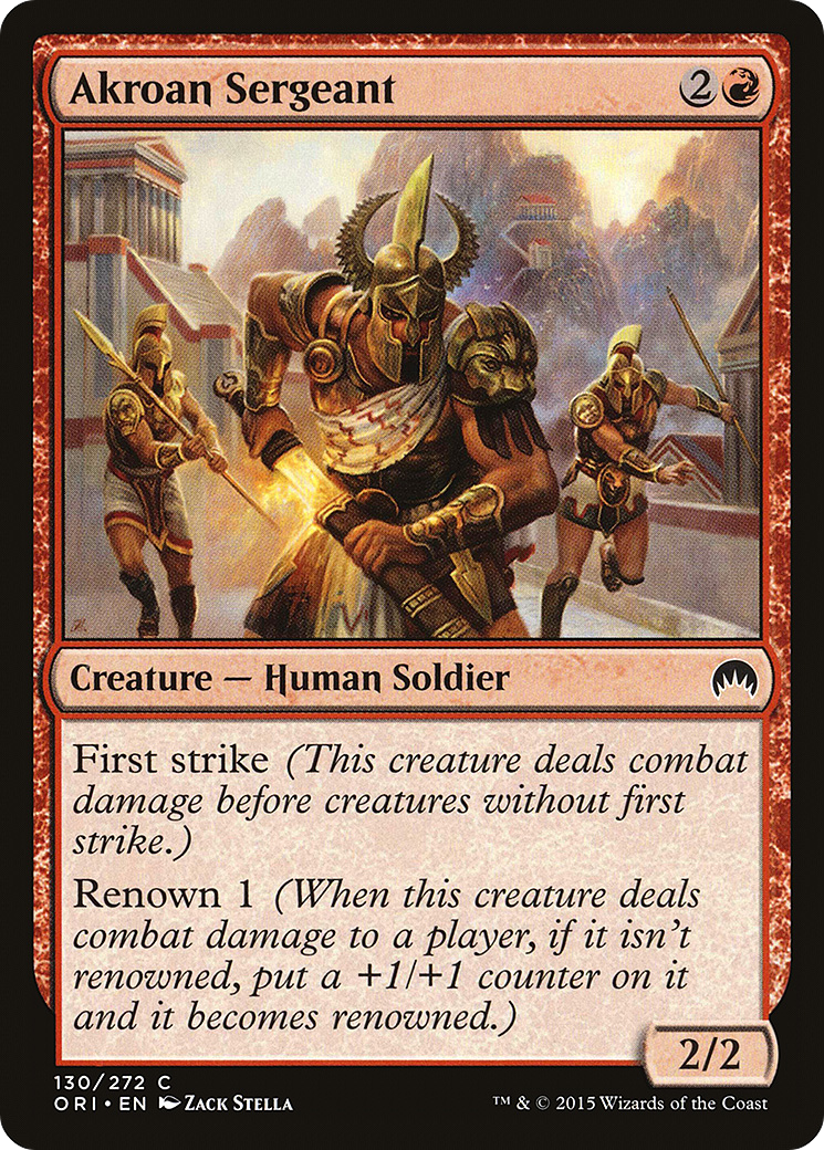 Akroan Sergeant (ORI-130) - Magic Origins Foil - Premium MTG Single from Wizards of the Coast - Just $0.08! Shop now at Game Crave Tournament Store