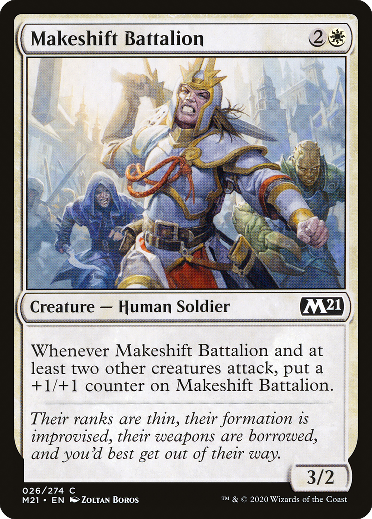 Makeshift Battalion (M21-026) - Core Set 2021 Foil - Premium MTG Single from Wizards of the Coast - Just $0.08! Shop now at Game Crave Tournament Store