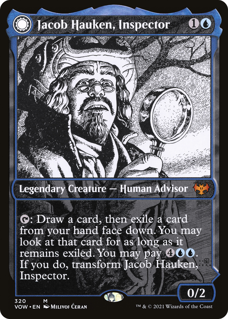 Jacob Hauken, Inspector // Hauken's Insight (VOW-320) - Innistrad: Crimson Vow: (Showcase, Double Faced Transform) - Premium MTG Single from Wizards of the Coast - Just $0.08! Shop now at Game Crave Tournament Store
