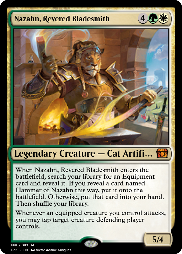 Nazahn, Revered Bladesmith (PZ2-65771) - Treasure Chest Foil - Premium MTG Single from Wizards of the Coast - Just $0! Shop now at Game Crave Tournament Store