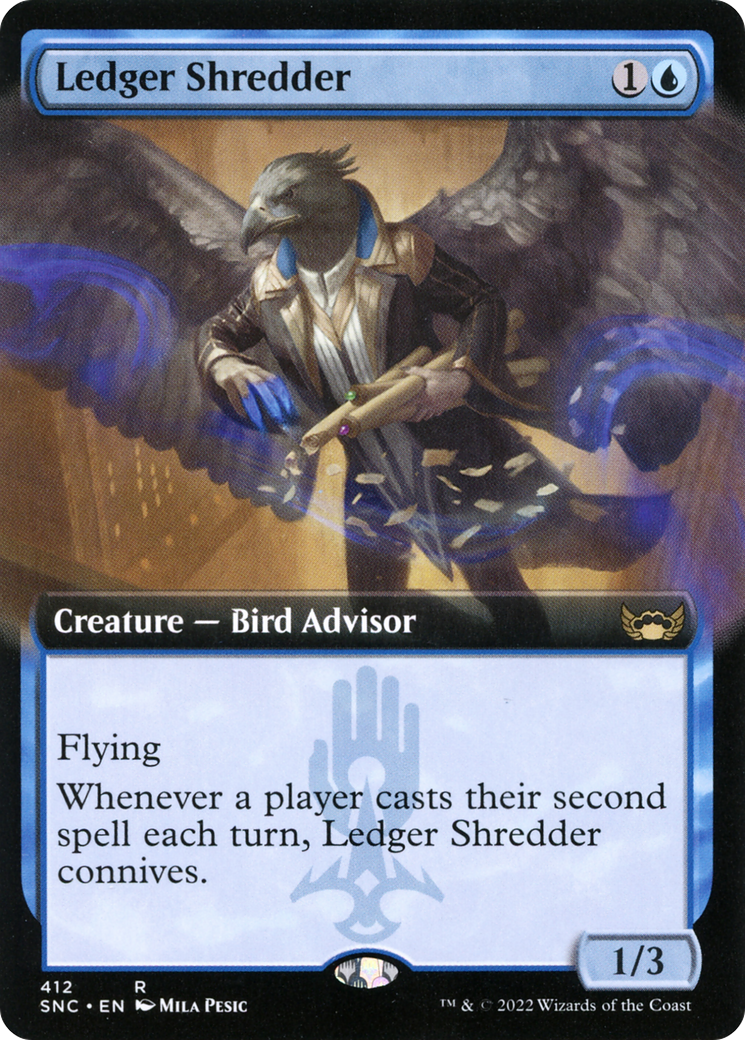 Ledger Shredder (SNC-412) - Streets of New Capenna: (Extended Art) - Premium MTG Single from Wizards of the Coast - Just $1.65! Shop now at Game Crave Tournament Store