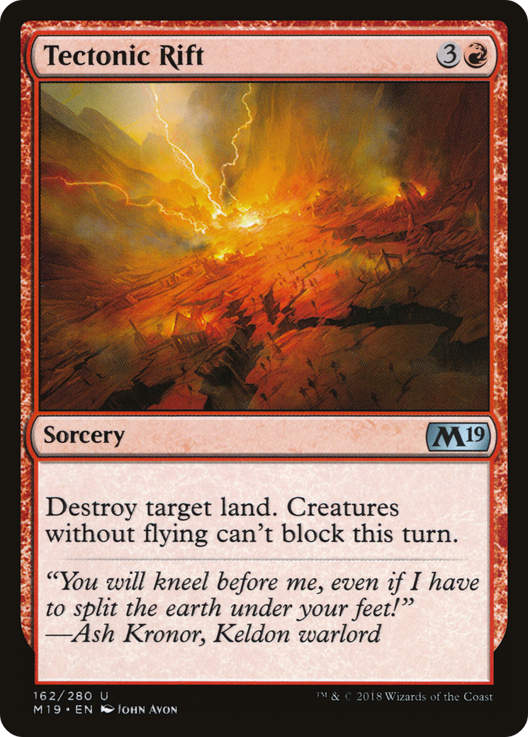 Tectonic Rift (M19-162) - Core Set 2019 Foil - Premium MTG Single from Wizards of the Coast - Just $0.08! Shop now at Game Crave Tournament Store
