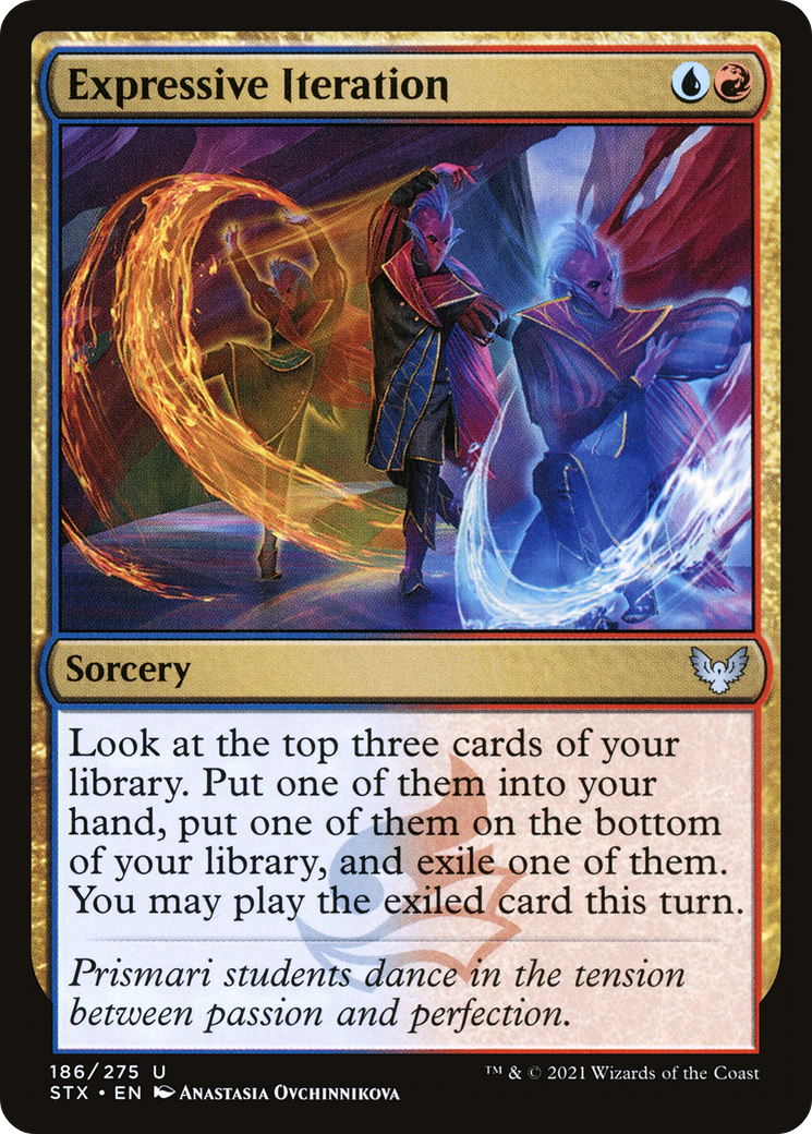 Expressive Iteration (STX-186) - Strixhaven: School of Mages Foil - Premium MTG Single from Wizards of the Coast - Just $0.19! Shop now at Game Crave Tournament Store