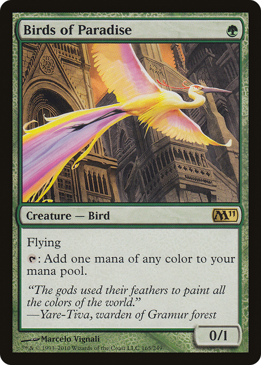 Birds of Paradise (M11-165) - Magic 2011 Foil - Premium MTG Single from Wizards of the Coast - Just $1.85! Shop now at Game Crave Tournament Store