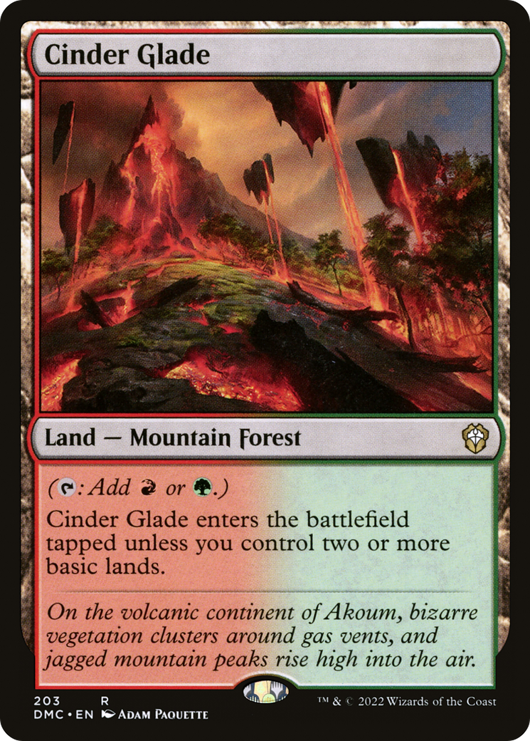 Cinder Glade (DMC-203) - Dominaria United Commander - Premium MTG Single from Wizards of the Coast - Just $0.25! Shop now at Game Crave Tournament Store