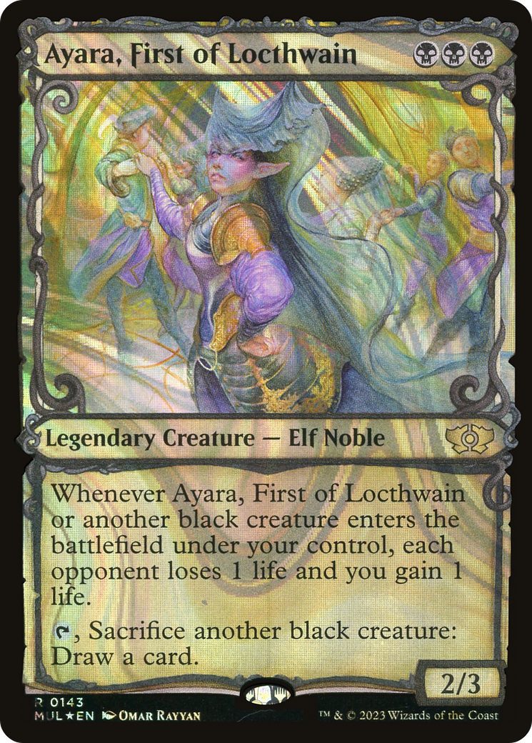 Ayara, First of Locthwain (MUL-143) - Multiverse Legends: (Showcase) Foil - Premium MTG Single from Wizards of the Coast - Just $3.54! Shop now at Game Crave Tournament Store