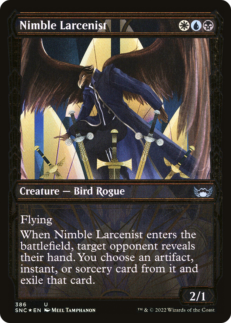 Nimble Larcenist (SNC-386) - Streets of New Capenna: (Showcase) Foil - Premium MTG Single from Wizards of the Coast - Just $0.08! Shop now at Game Crave Tournament Store