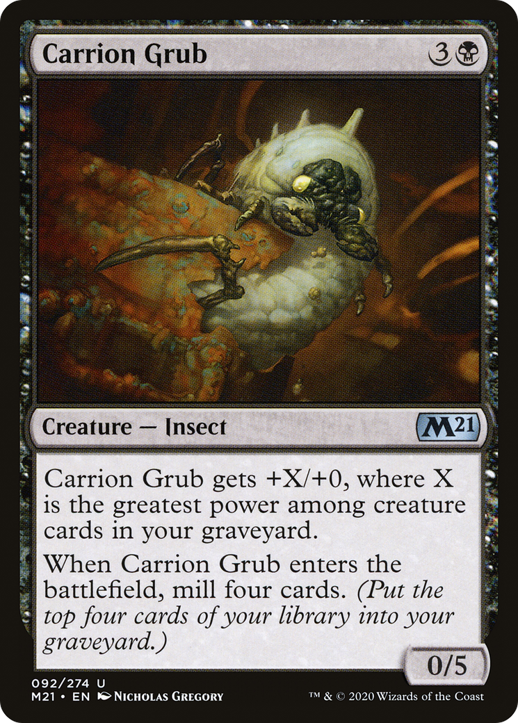 Carrion Grub (M21-092) - Core Set 2021 - Premium MTG Single from Wizards of the Coast - Just $0.08! Shop now at Game Crave Tournament Store