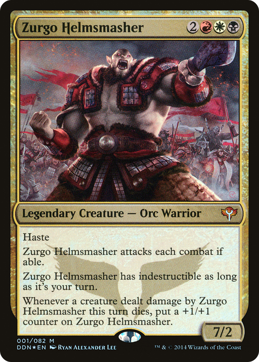 Zurgo Helmsmasher (DDN-001) - Duel Decks: Speed vs. Cunning Foil - Premium MTG Single from Wizards of the Coast - Just $0.08! Shop now at Game Crave Tournament Store