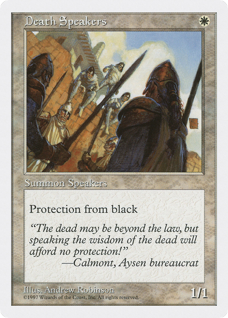Death Speakers (5ED-024) - Fifth Edition - Premium MTG Single from Wizards of the Coast - Just $0.08! Shop now at Game Crave Tournament Store